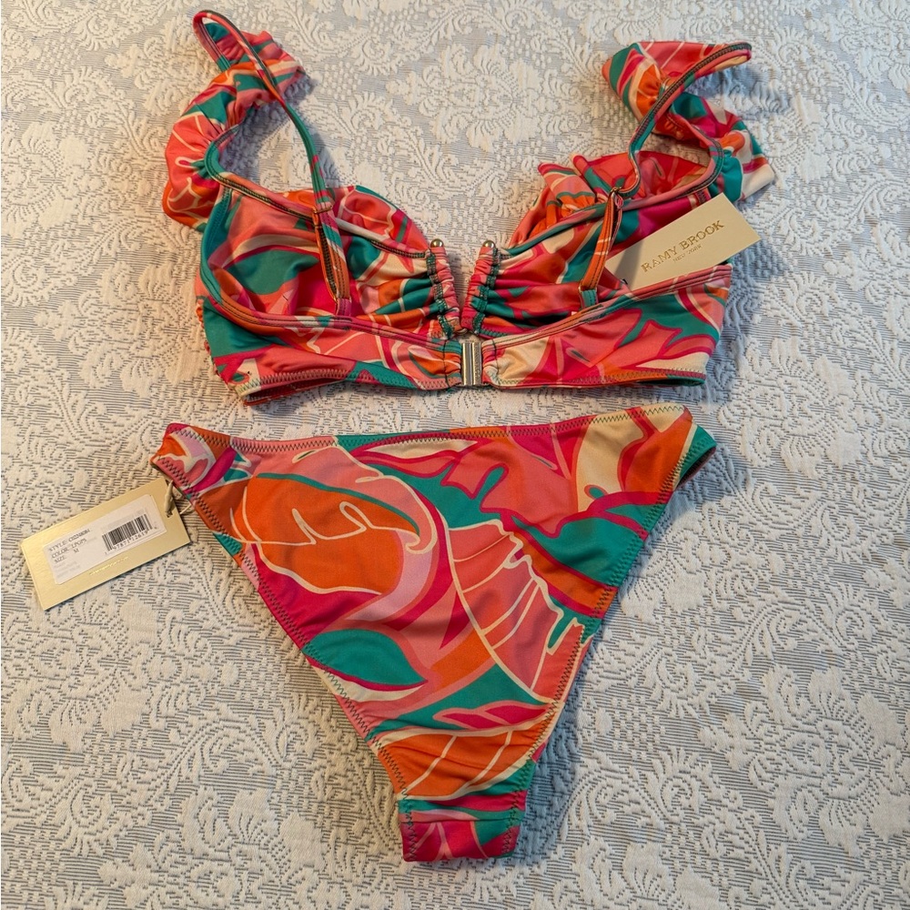 New With Tags Ramy Brook Vibrant Bikini Set - Medium Bottom / Small Top